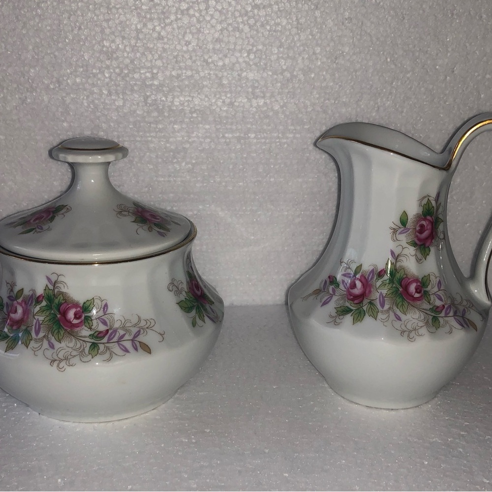 Vintage Wuhsieder Royal Bavaria Sugar Bowl/Creamer Porcelain set